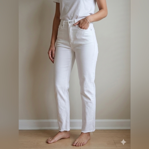 JBD Denim - JBD Women's High-Rise Straight White Jeans